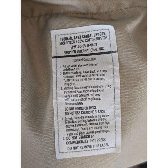 Army Combat Uniform Ripstop Cargo Pants Size Small - X Short/ Waist 27-31 - Picture 11 of 12